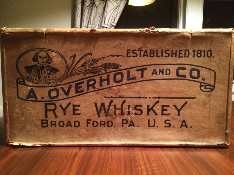Sold at Auction: Old Overholt Rye Whiskey wooden crate